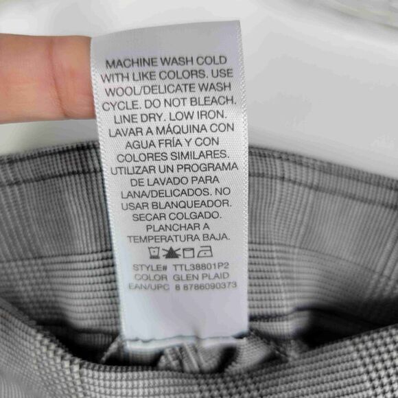 Time And Tru Grey Plaid High Waisted Pants Size Large - Picture 7 of 7